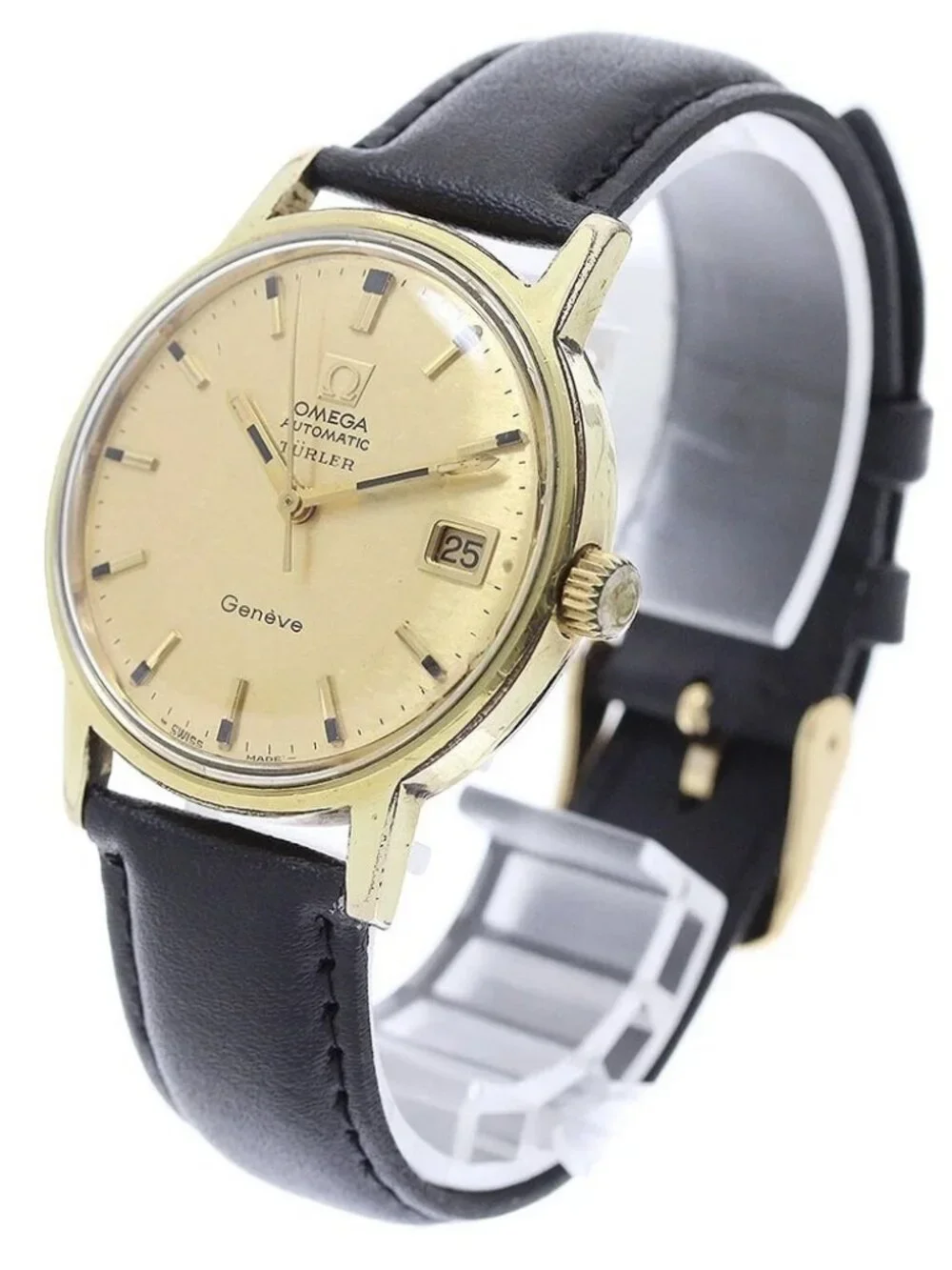 OMEGA Geneve TURLER 166.070 Date cal.565 gold Dial Automatic Men's Watch_958163